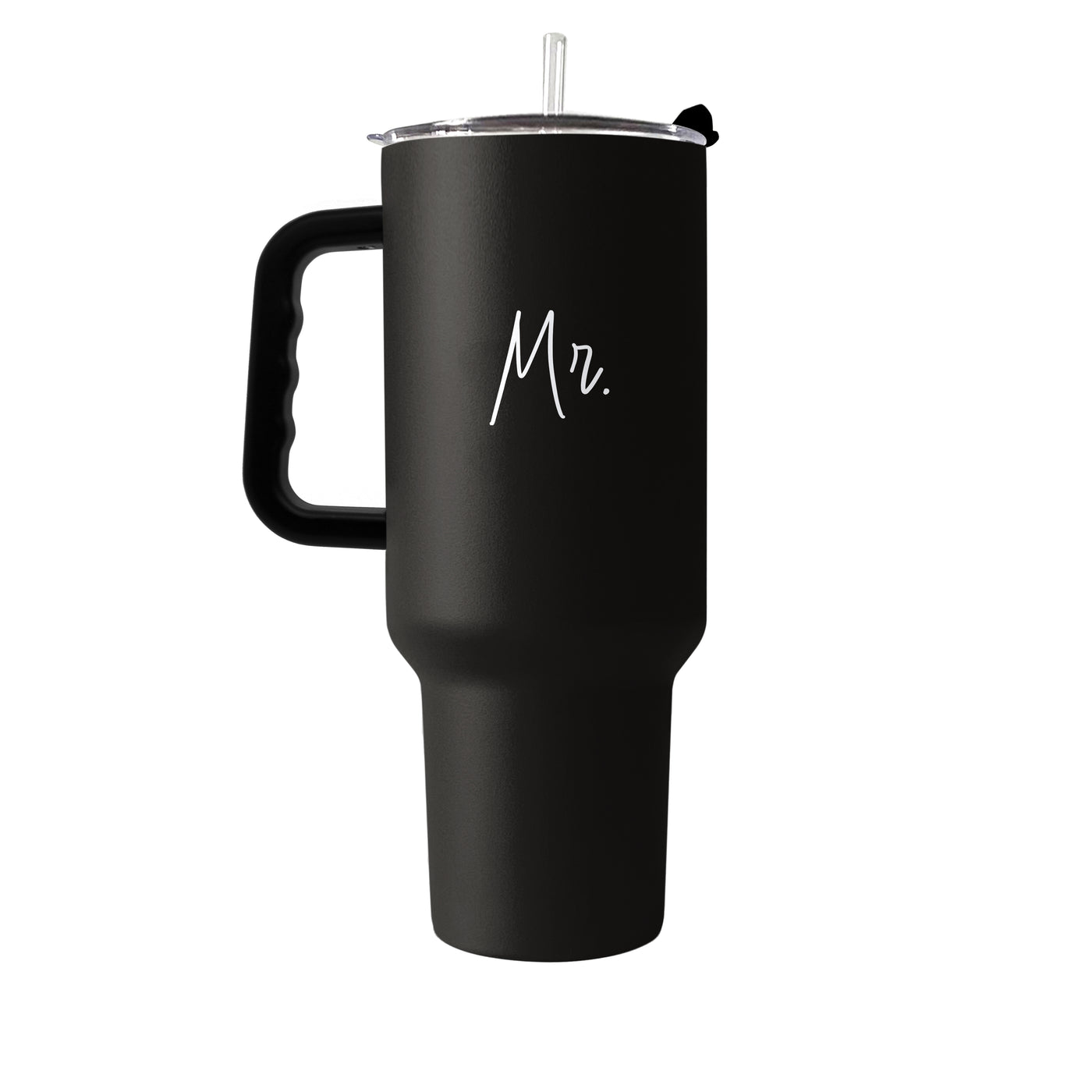 Wedding Collection Script Mr. 40oz Powder Coat Tumbler