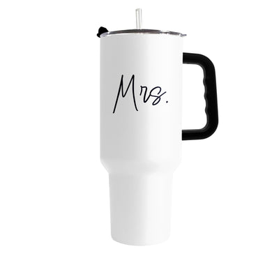 Wedding Collection Script Mrs. 40oz Powder Coat Tumbler