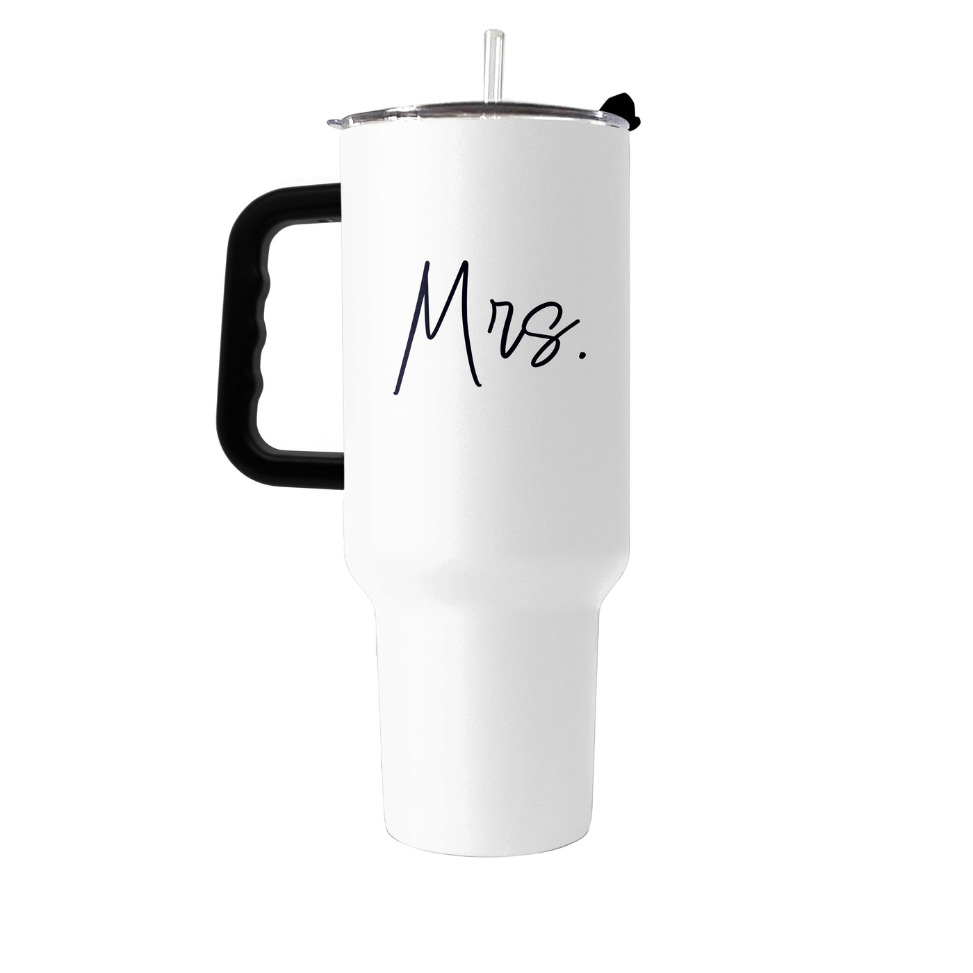 Wedding Collection Script Mrs. 40oz Powder Coat Tumbler