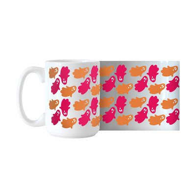 Halloween 15oz Orange and Pink Ghosts Sublimated Mug