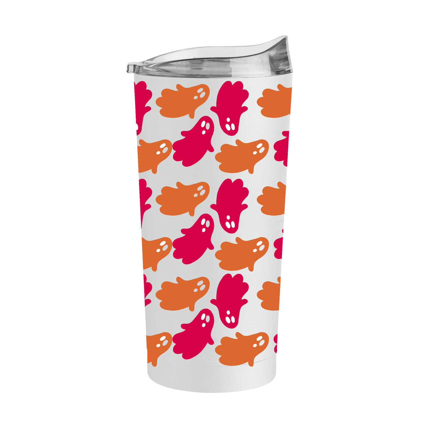 Halloween 20oz Pink and Orange Ghosts Powder Coat Tumbler