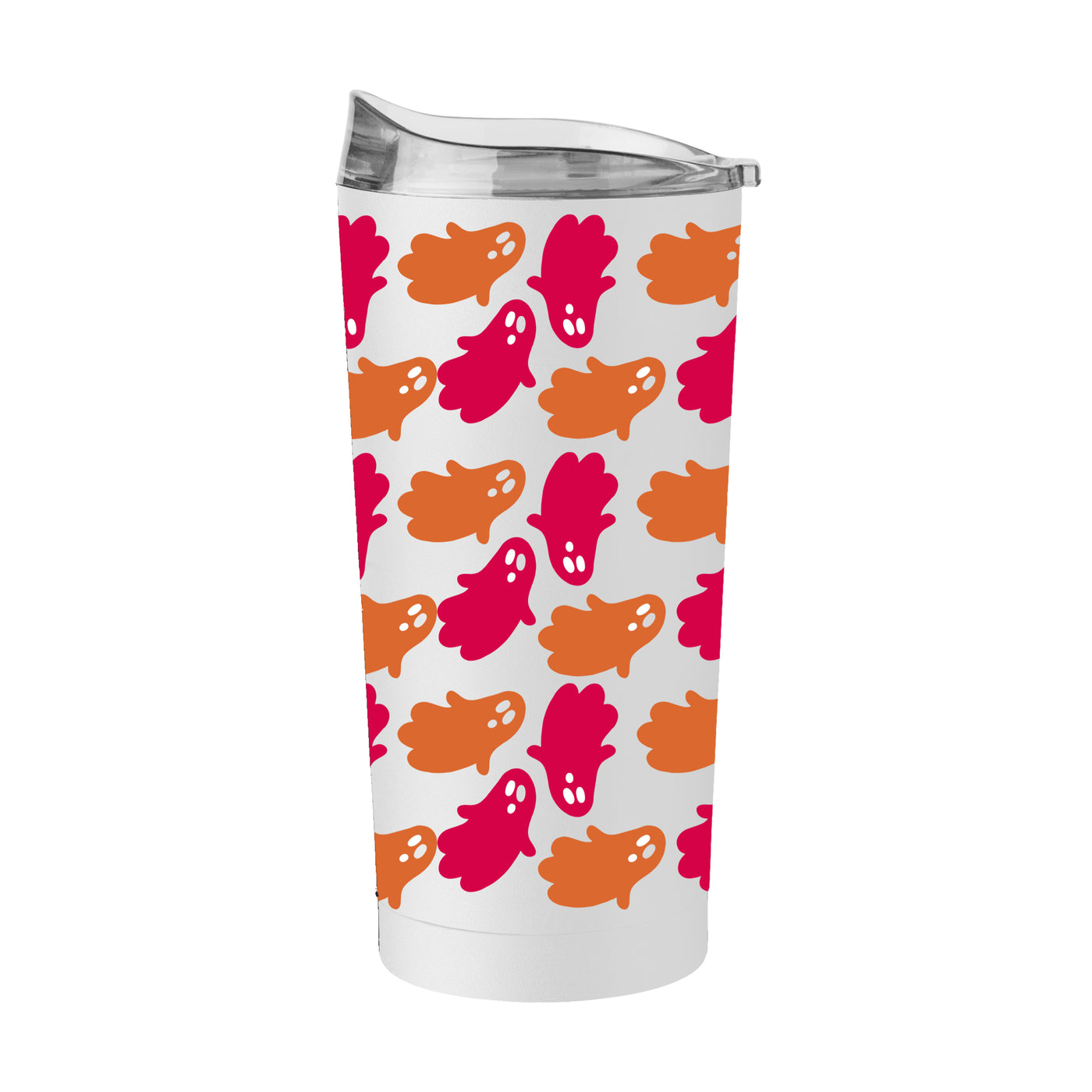 Halloween 20oz Pink and Orange Ghosts Powder Coat Tumbler