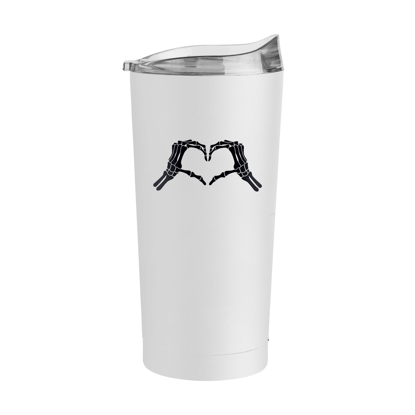 Halloween 20oz Skeloton Heart Hand Powder Coat Tumbler