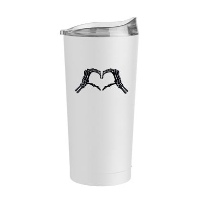 Halloween 20oz Skeloton Heart Hand Powder Coat Tumbler