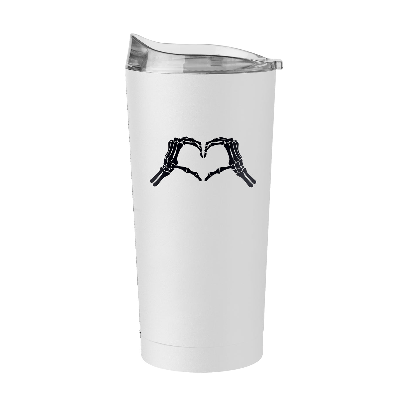 Halloween 20oz Skeloton Heart Hand Powder Coat Tumbler
