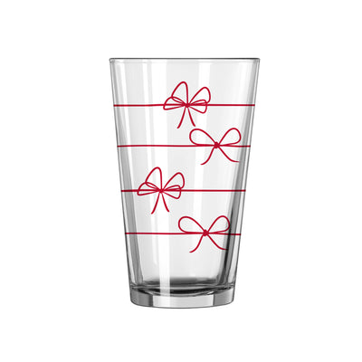 Christmas Ribbon 16oz Pint Glass