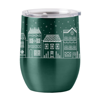 Christmas Village 16oz Stainless Curved Beverage