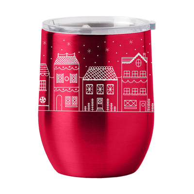 Christmas Village 16oz Stainless Curved Beverage