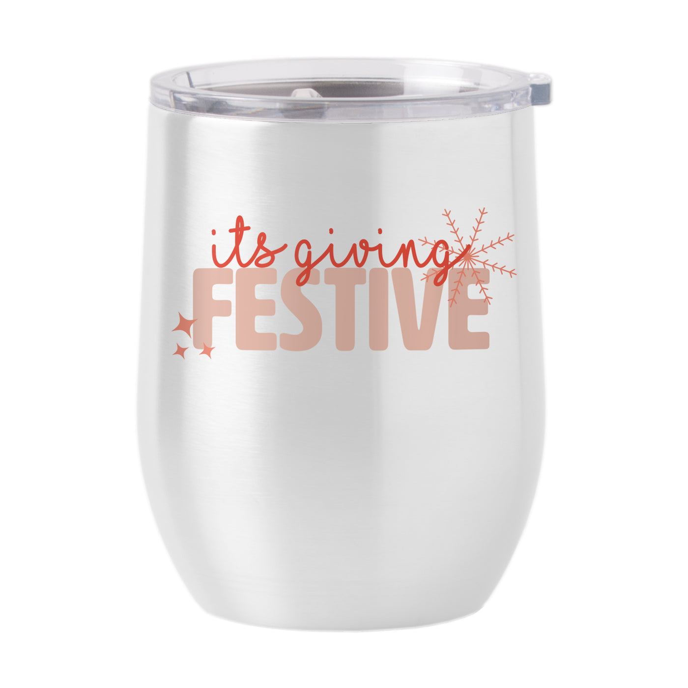 Christmas Festive 16oz Stainless Curved Beverage