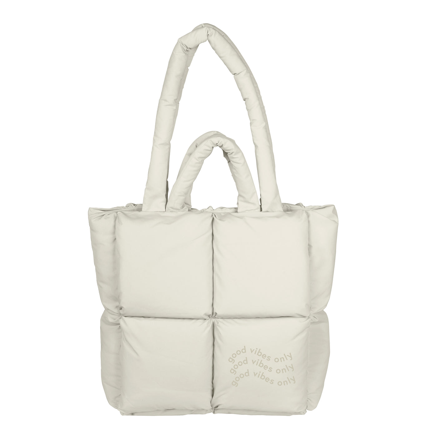 Just a Girl Good Vibes Only Puff Tote