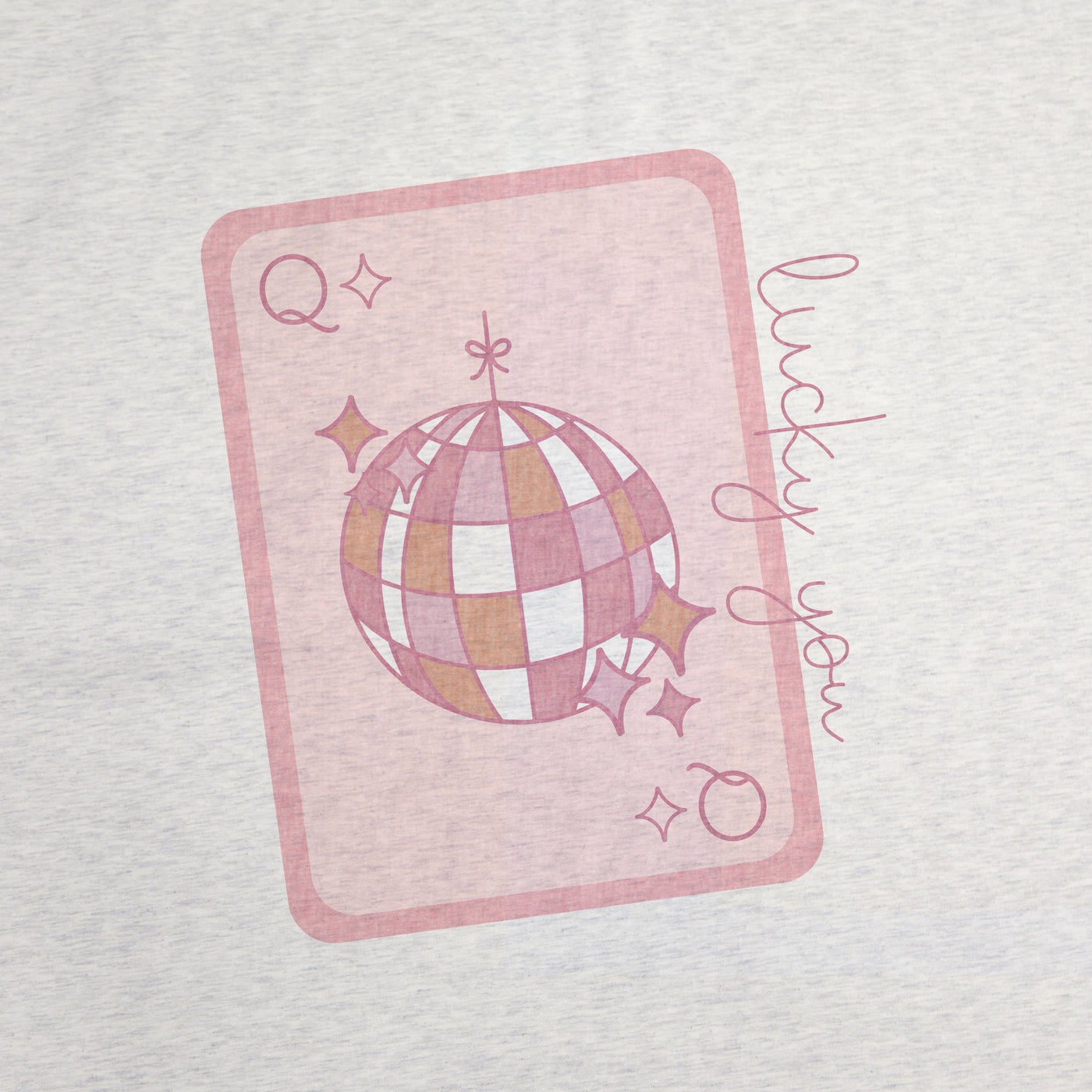 Just A Girl Sublimated Lucky You Card Sweatshirt Blanket