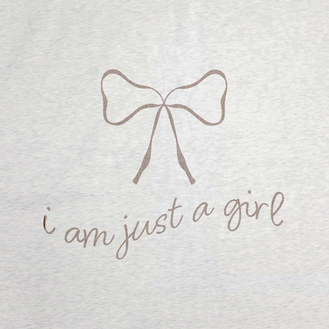 Just a Girl Neutral Bow Sublimated Sweatshirt Blanket