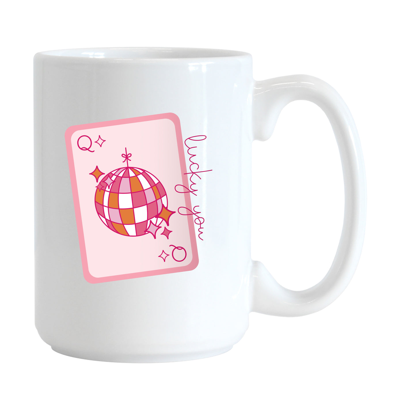 Just A Girl 15oz Lucky You Card Sublimated Mug
