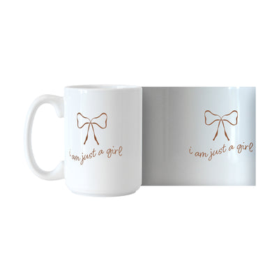 Just a Girl Neutral Bow 15oz Sublimated Mug