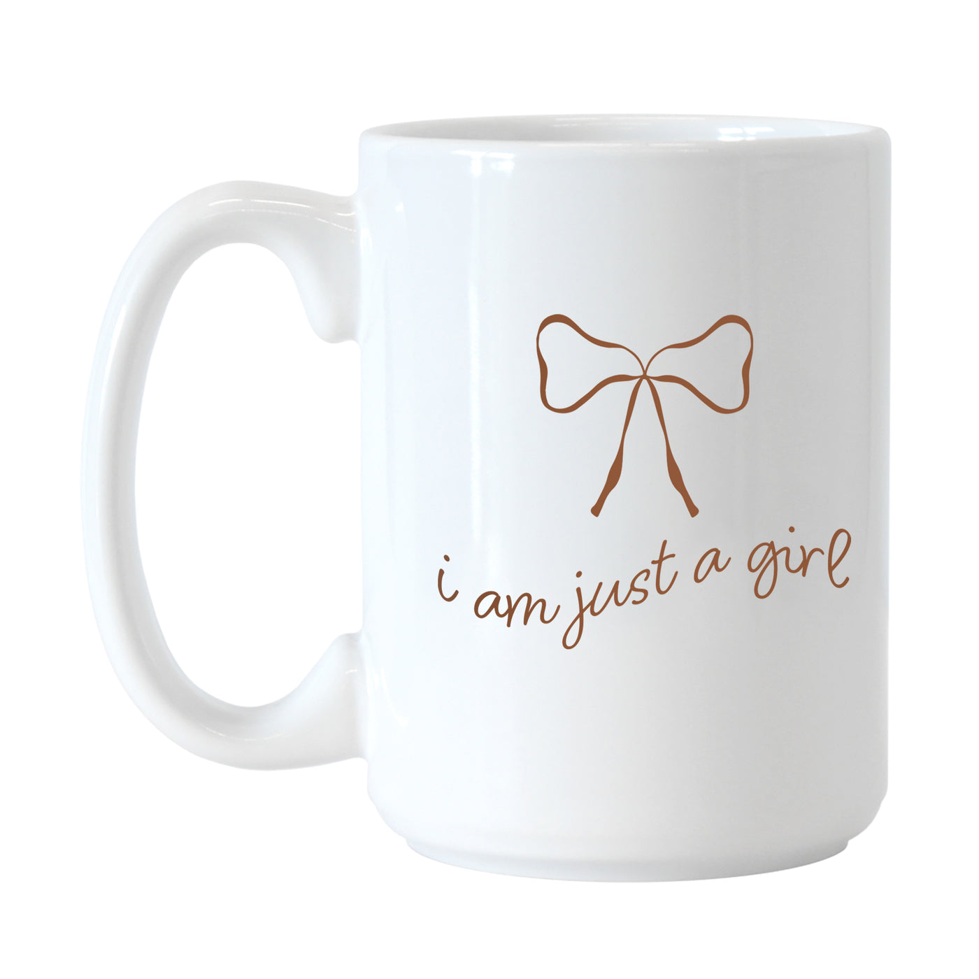 Just a Girl Neutral Bow 15oz Sublimated Mug