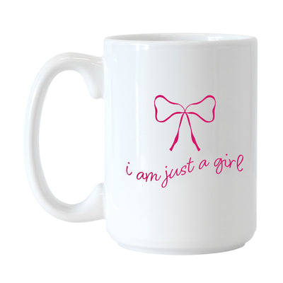 Just A Girl 15oz Pink Bow Sublimated Mug