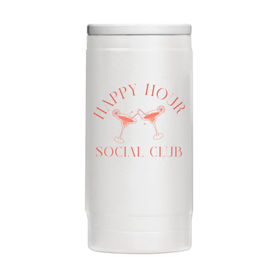 Just A Girl Happy Hour 12oz Powdercoat SlimCan Coolie