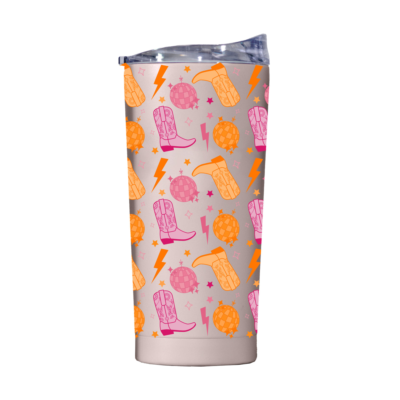 Just A Girl 20oz Disco Cowgirl Pattern Powder Coat Tumbler