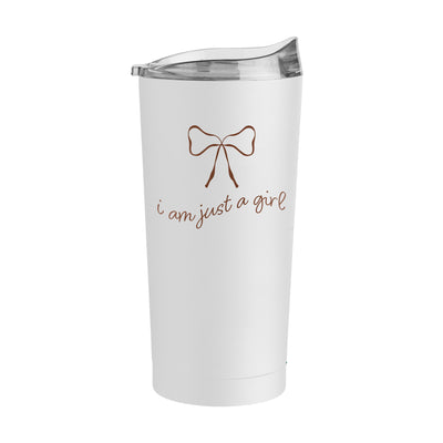 Just a Girl Neutral Bow 20oz Powder Coat Tumbler