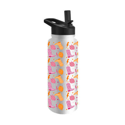 Just A Girl 34oz Disco Cowgirl Pattern Quencher Bottle