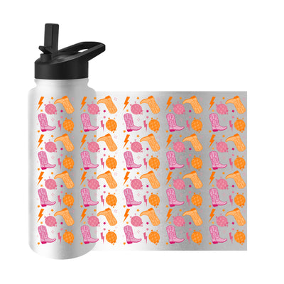 Just A Girl 34oz Disco Cowgirl Pattern Quencher Bottle