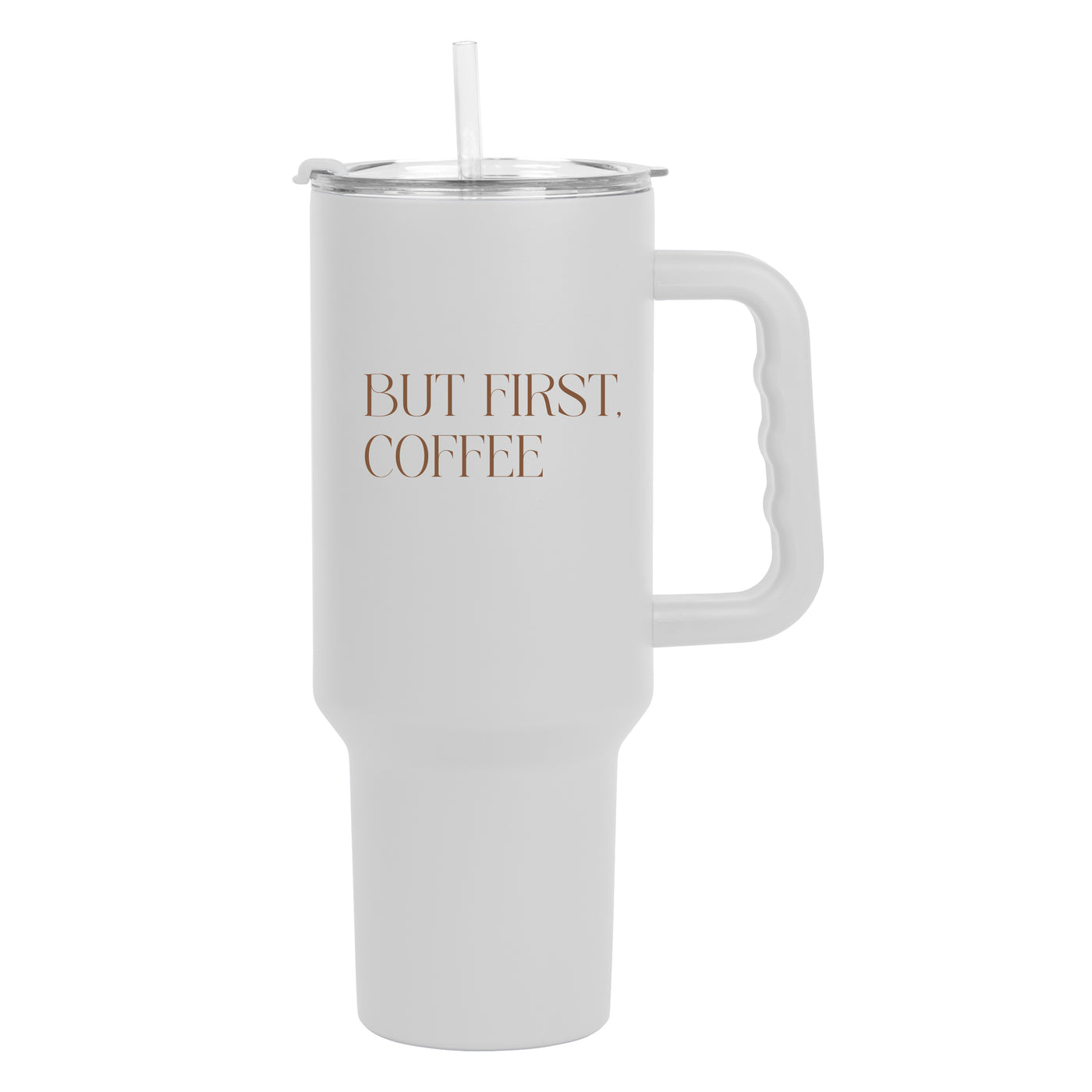 Just a Girl But First Coffee 40oz Powder Coat Tumbler