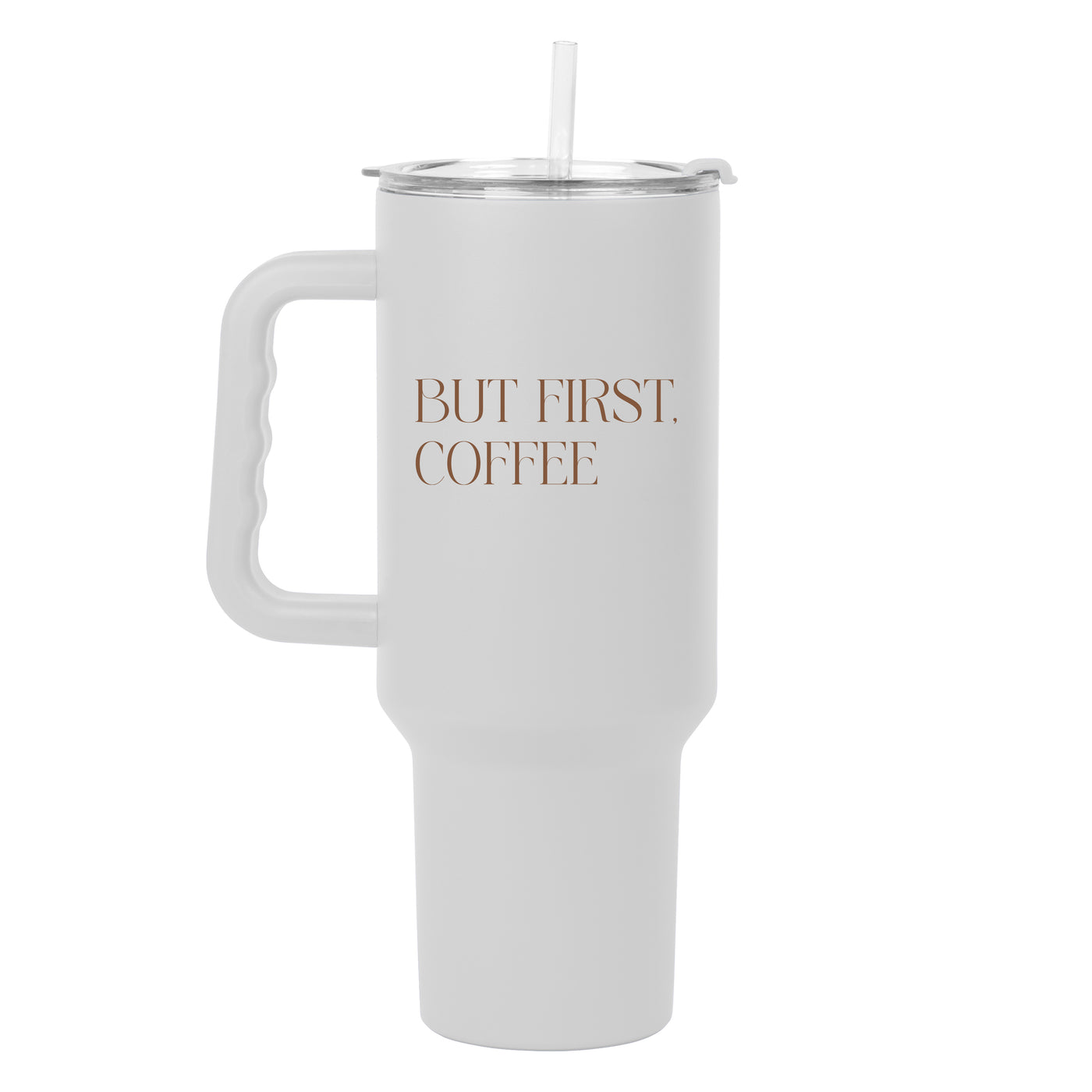 Just a Girl But First Coffee 40oz Powder Coat Tumbler
