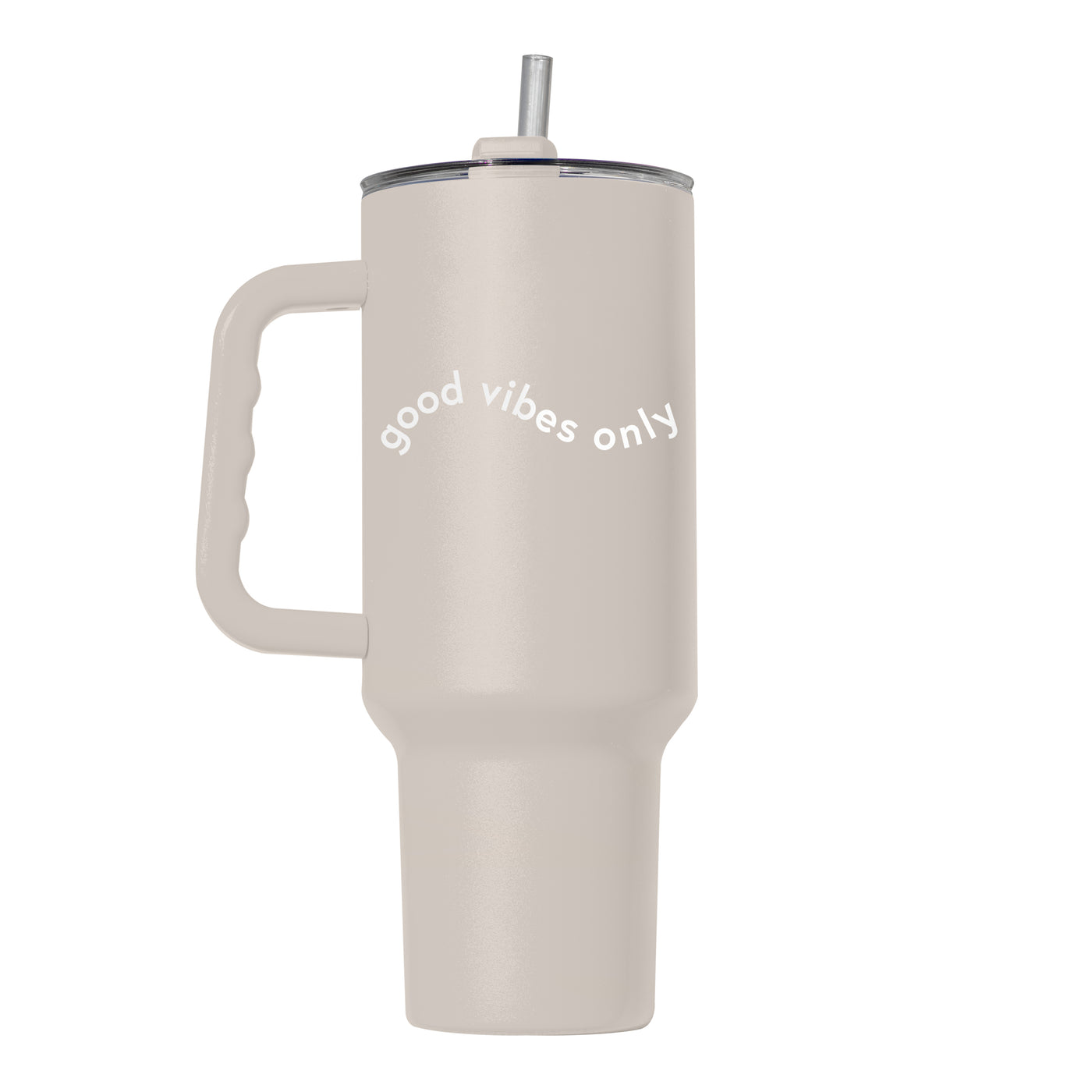 Just a Girl Good Vibes Only 40oz Powder Coat Tumbler