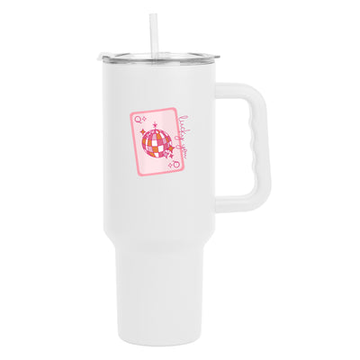 Just A Girl 40oz Lucky You Card Powder Coat Tumbler