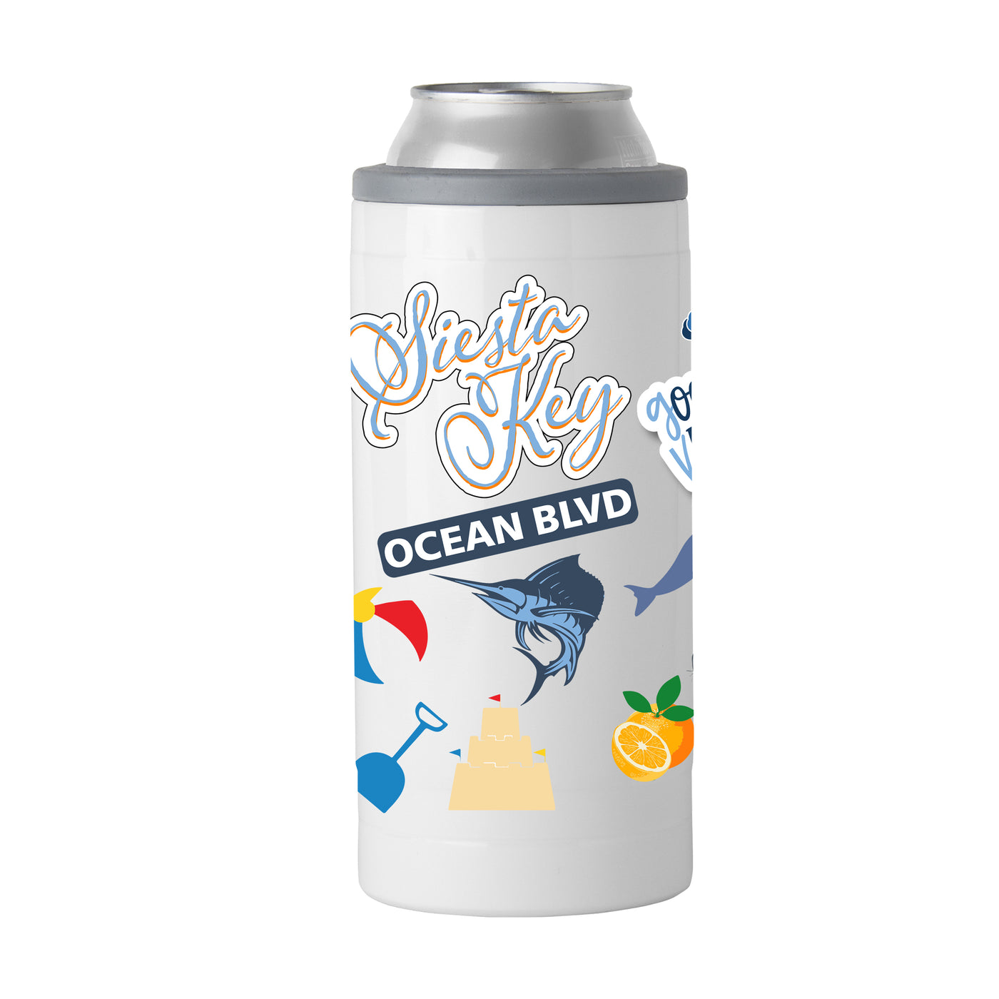 State of Florida Siesta Key 12oz Native Slim Can Coolie