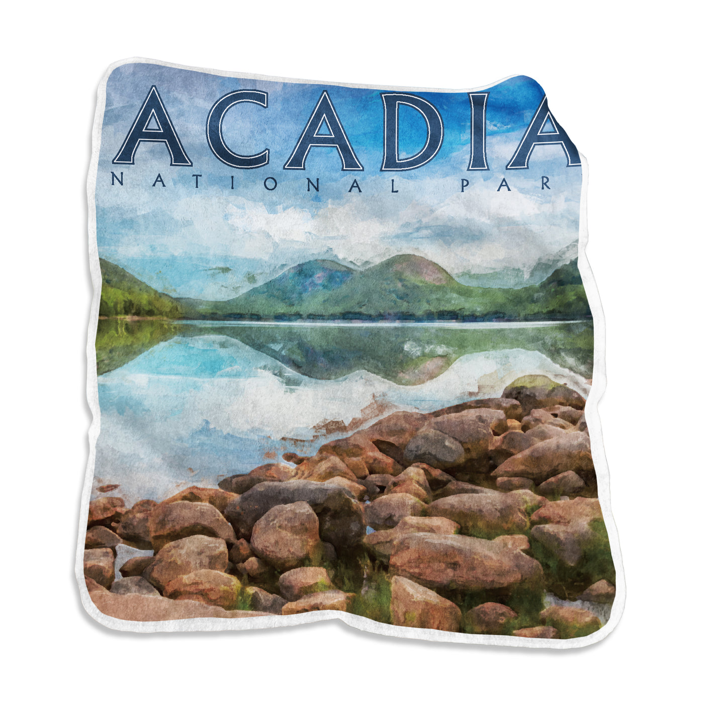 Acadia National Park Lake View Raschel Throw