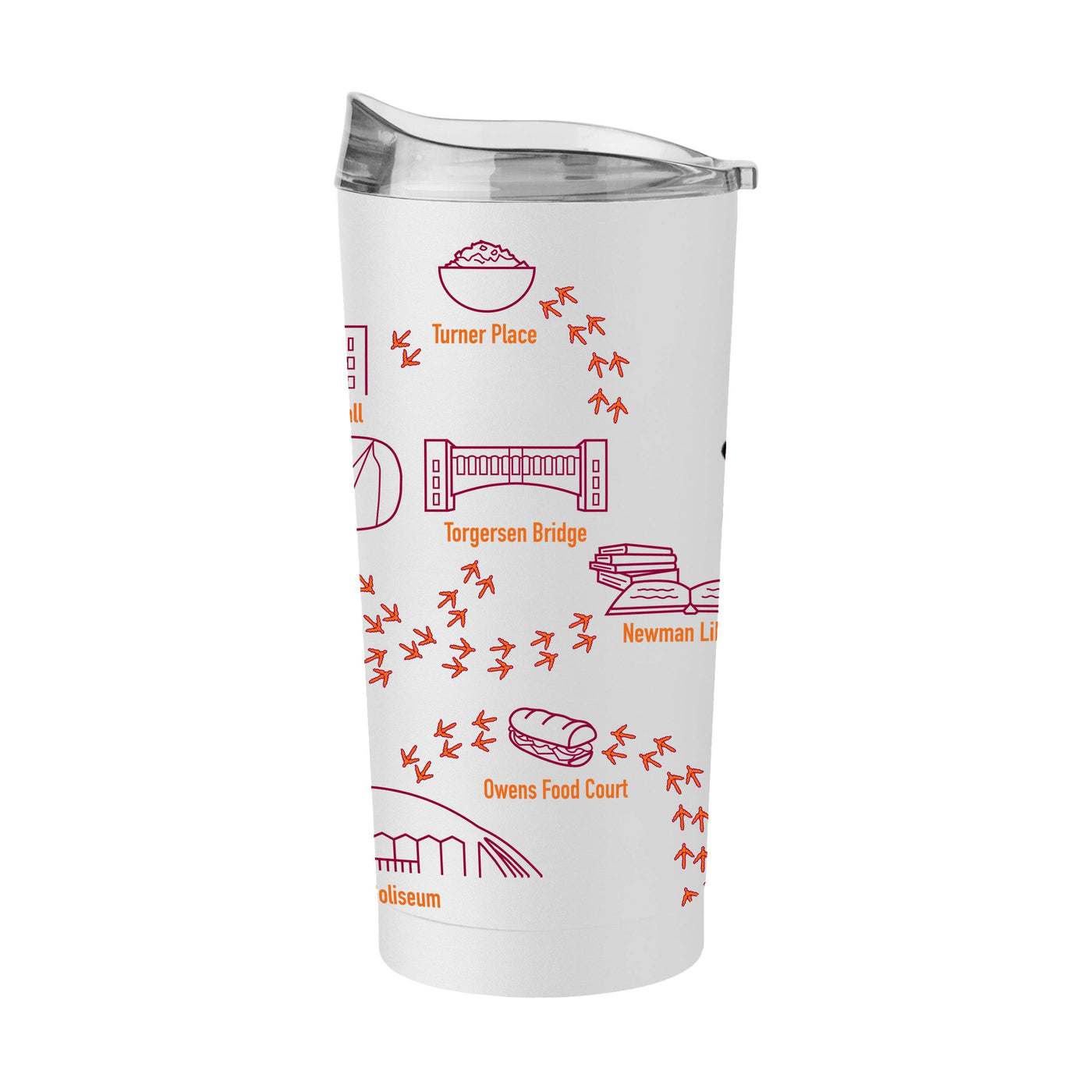 Virginia Tech Custom Art 2024 20oz Powder Coat Tumbler