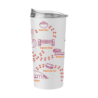 Virginia Tech Custom Art 2024 20oz Powder Coat Tumbler