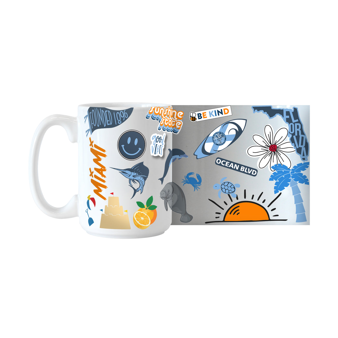 Hallandale Beach 15oz Native Sublimated Mug