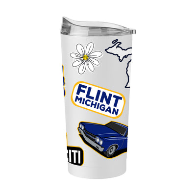 Flint MI Souvenir Native 20oz Powder Coat