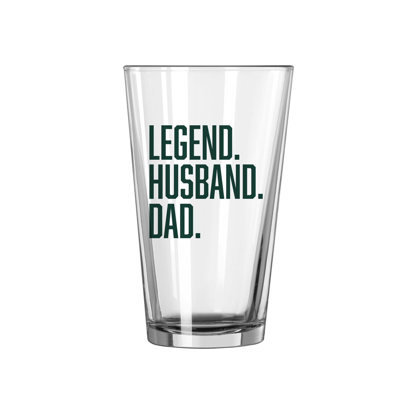 Father's Day Legend Husband Dad 16oz Pint Glass