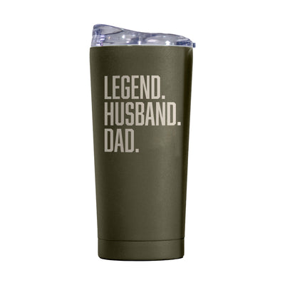 Father's Day Legend Husband Dad 20oz Powder Coat Tumbler