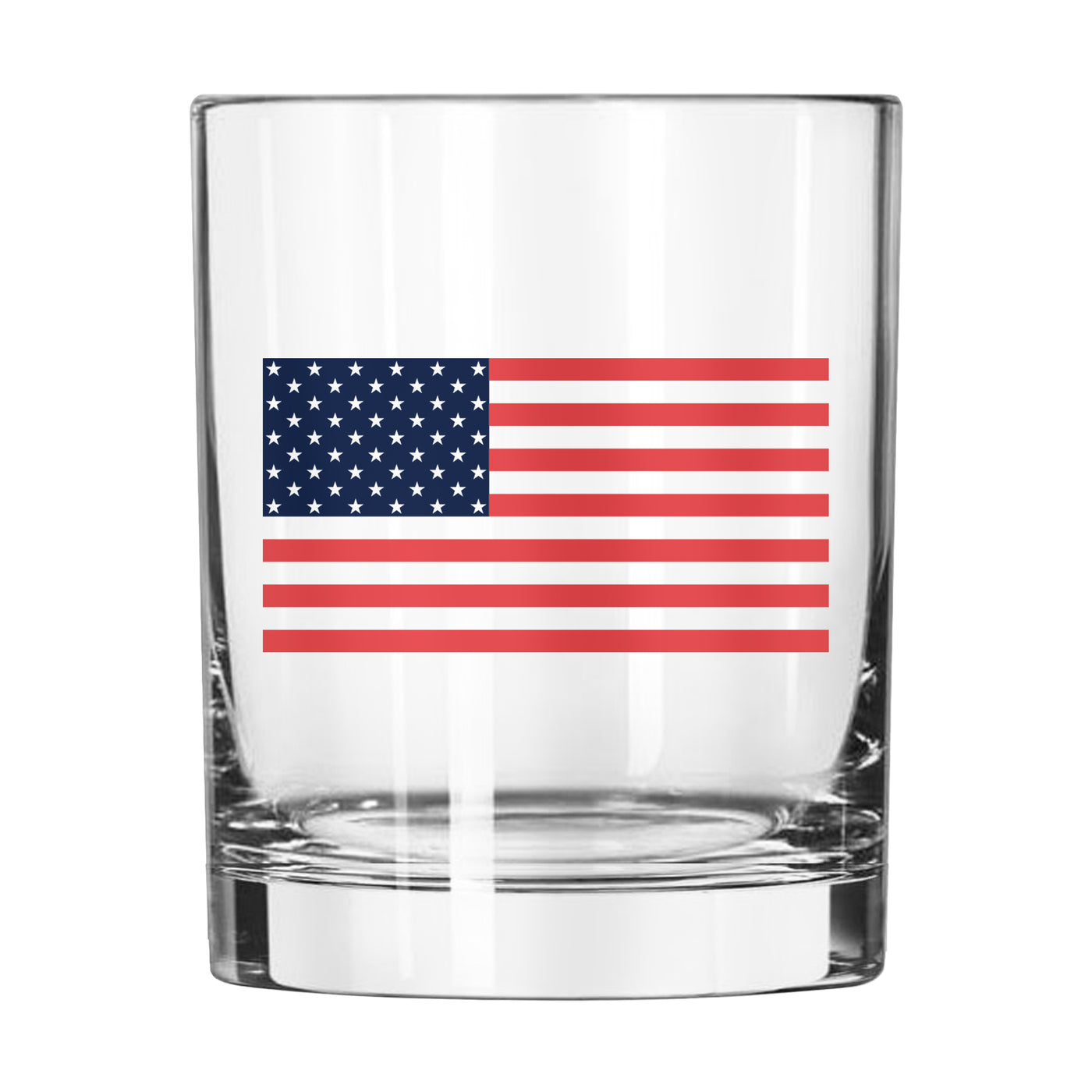 4th of July 14oz American Flag Rocks Glass