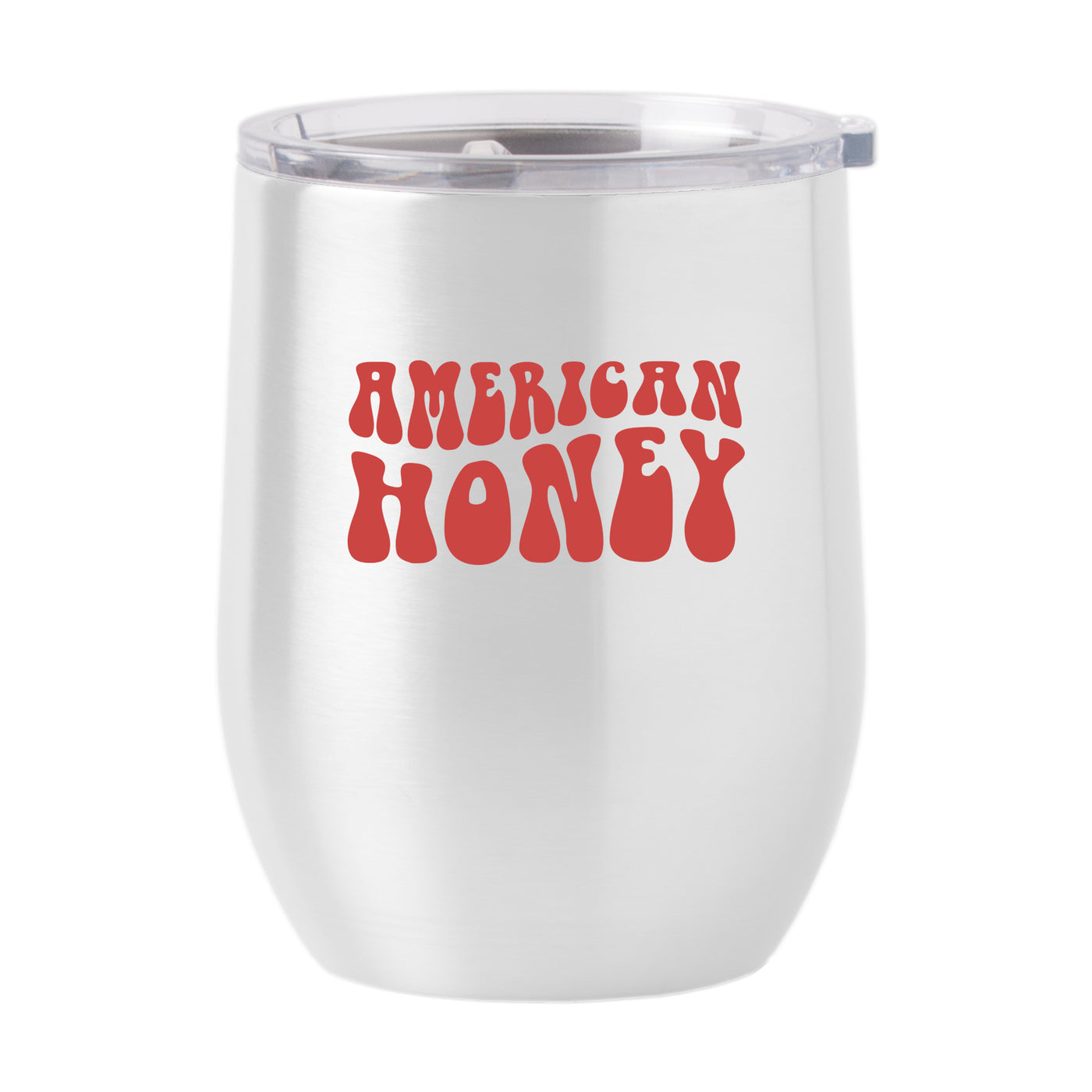 4th of July 16oz White America Honey Stainless Curved Beverage