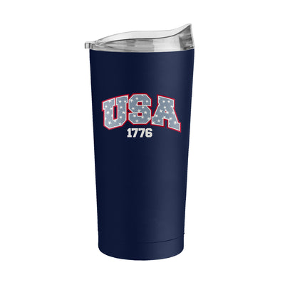 4th of July 20oz Navy USA Powder Coat Tumbler