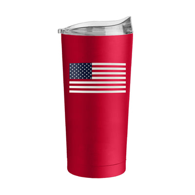 4th of July 20oz Red American Flag Powder Coat Tumbler