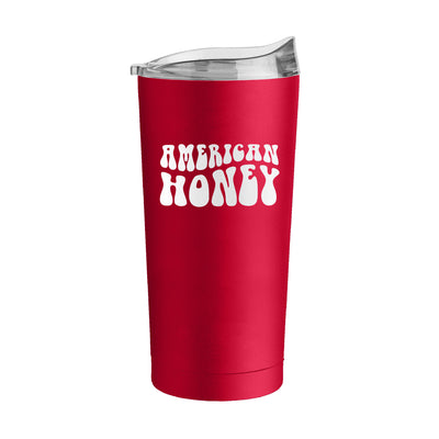 4th of July 20oz Red America Honey Powder Coat Tumbler