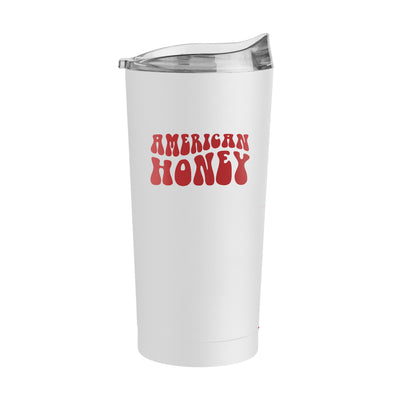 4th of July 20oz White America Honey Powder Coat Tumbler