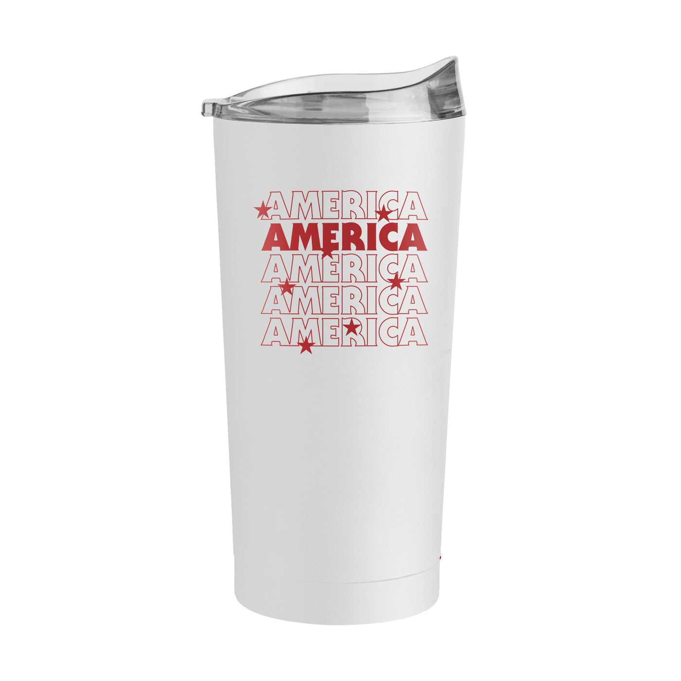 4th of July 20oz White America Repeating Powder Coat Tumbler