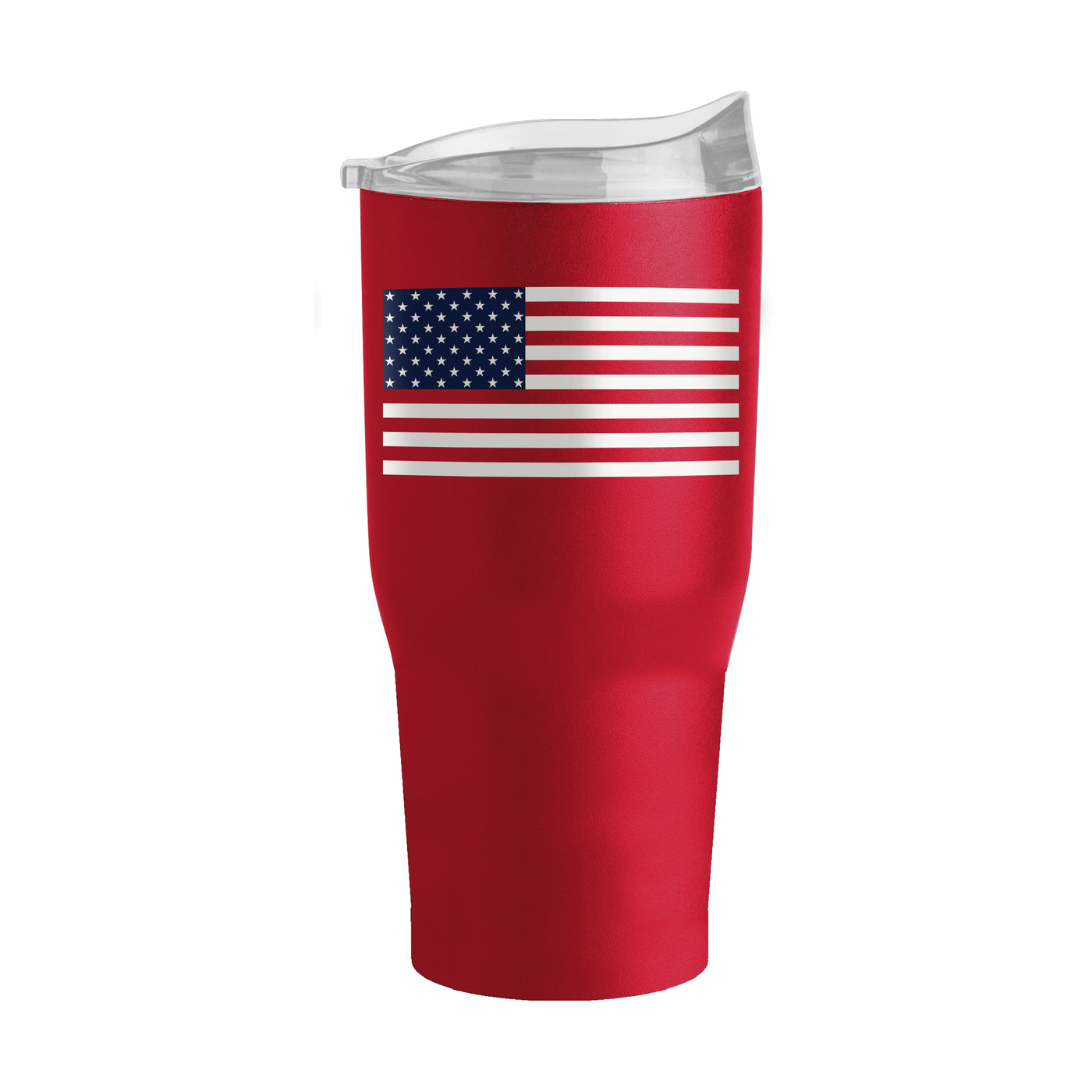 4th of July 30oz Red American Flag Powder Coat Tumbler