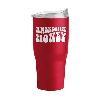 4th of July 30oz Red America Honey Powder Coat Tumbler
