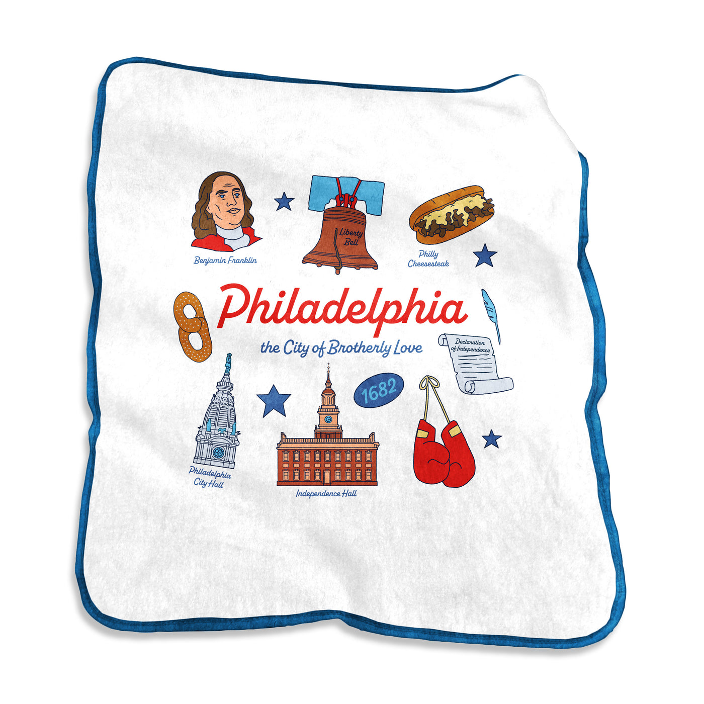 City of Philadelphia Icon Raschel Throw