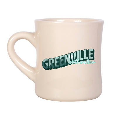 Greenville South Carolina 12oz Postcard Diner Mug