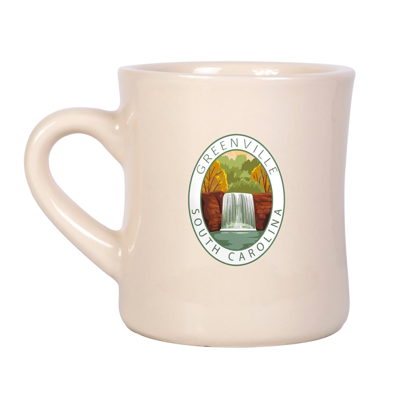 Greenville South Carolina 12oz Waterfall Diner Mug