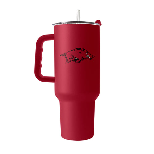 Arkansas 40oz Flipside Powder Coat Tumbler by Logo Brands, durable drinkware with Arkansas team logo and vibrant powder coat finish.
